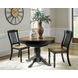 Phillinger Black and Brown 57" Extendable Oval Dining Table
