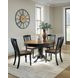 Phillinger Black and Brown 57" Extendable Oval Dining Table