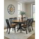 Phillinger Black and Brown 57" Extendable Oval Dining Table