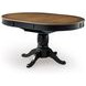 Phillinger Black and Brown 57" Extendable Oval Dining Table