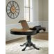Phillinger Black and Brown 57" Extendable Oval Dining Table