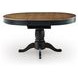 Phillinger Black and Brown 57" Extendable Oval Dining Table
