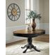 Phillinger Black and Brown 57" Extendable Oval Dining Table