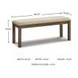 Moriville Beige Upholstered Bench