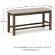 Moriville Beige Double Upholstered Bench