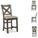 Moriville Gray Upholstered Bar Stool Set of 2