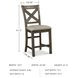 Moriville Gray Upholstered Bar Stool Set of 2