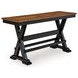 Wildenauer Brown and Black Counter Height Dining Bench