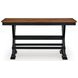 Wildenauer Brown and Black Counter Height Dining Bench