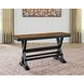 Wildenauer Brown and Black Counter Height Dining Bench