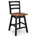 Wildenauer Deep Brown and Satin Black Extendable Rectangular Counter Height Dining Room Set