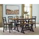 Wildenauer Brown and Black Counter Height Dining Bench
