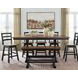 Wildenauer Deep Brown and Satin Black Extendable Rectangular Counter Height Dining Room Set