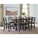 Wildenauer Deep Brown and Satin Black 78" Extendable Rectangular Counter Height Dining Table