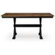 Wildenauer Deep Brown and Satin Black Extendable Rectangular Counter Height Dining Room Set