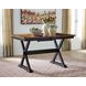 Wildenauer Deep Brown and Satin Black Extendable Rectangular Counter Height Dining Room Set