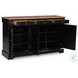 Wildenauer Deep Brown and Satin Black Extendable Rectangular Counter Height Dining Room Set