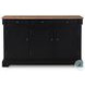 Wildenauer Deep Brown and Satin Black Extendable Rectangular Counter Height Dining Room Set