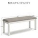 Robbinsdale Antique White Upholstered Dining Bench