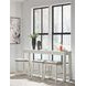 Robbinsdale Antique White and Light Gray Upholstered 4 Piece Counter Height Dining Set with USB Charging and Nailhead Trim