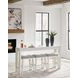 Robbinsdale Antique White and Light Gray Upholstered 4 Piece Counter Height Dining Set with USB Charging and Nailhead Trim