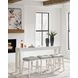 Robbinsdale Antique White and Light Gray Upholstered 4 Piece Counter Height Dining Set with USB Charging and Nailhead Trim