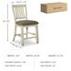 Bolanburg Two Tone Upholstered Bar Stool Set of 2