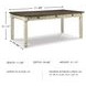 Bolanburg White and Gray Rectangular Dining Table