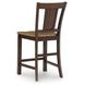 Sharlander Dark Brown Bar Stool Set of 2