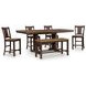 Sharlander Dark Brown 86" Extendable Rectangular Counter Height Dining Table