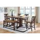 Sharlander Dark Brown 86" Extendable Rectangular Counter Height Dining Room Set