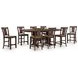 Sharlander Dark Brown 86" Extendable Rectangular Counter Height Dining Table