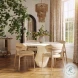 Zinea Cream Performance Textured Velvet Dining Chair