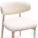 Zinea Cream Performance Textured Velvet Dining Chair