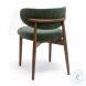 Zinea Forest Green Performance Textured Velvet Dining Chair