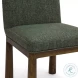 Tiara Forest Green Performance Basketweave Fabric Dining Chair