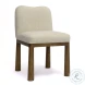 Tiara Cream Performance Basketweave Fabric Dining Chair