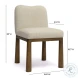 Tiara Cream Performance Basketweave Fabric Dining Chair