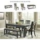 Tyler Creek Black And Gray Upholstered Bench