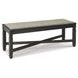 Tyler Creek Black And Gray Upholstered Bench