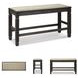 Tyler Creek Antique Black Double Counter Height Dining Bench
