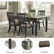 Tyler Creek Black And Gray Rectangular Dining Table