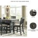 Tyler Creek Black And Gray Rectangular Counter Height Dining Table