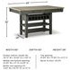 Tyler Creek Black And Gray Rectangular Counter Height Dining Table