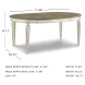Realyn White Oval Extendable Dining Table