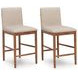 Isanti Beige Upholstered Bar Stool Set of 2