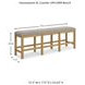 Havonplane Distressed Light Brown Pine Counter Height Bench