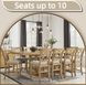 Havonplane Distressed Light Brown Pine Extendable Counter Height Dining Table
