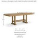 Havonplane Distressed Light Brown Pine Extendable Counter Height Dining Table