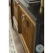 Solmere Black and Mapa Burl 4 Door Console Table